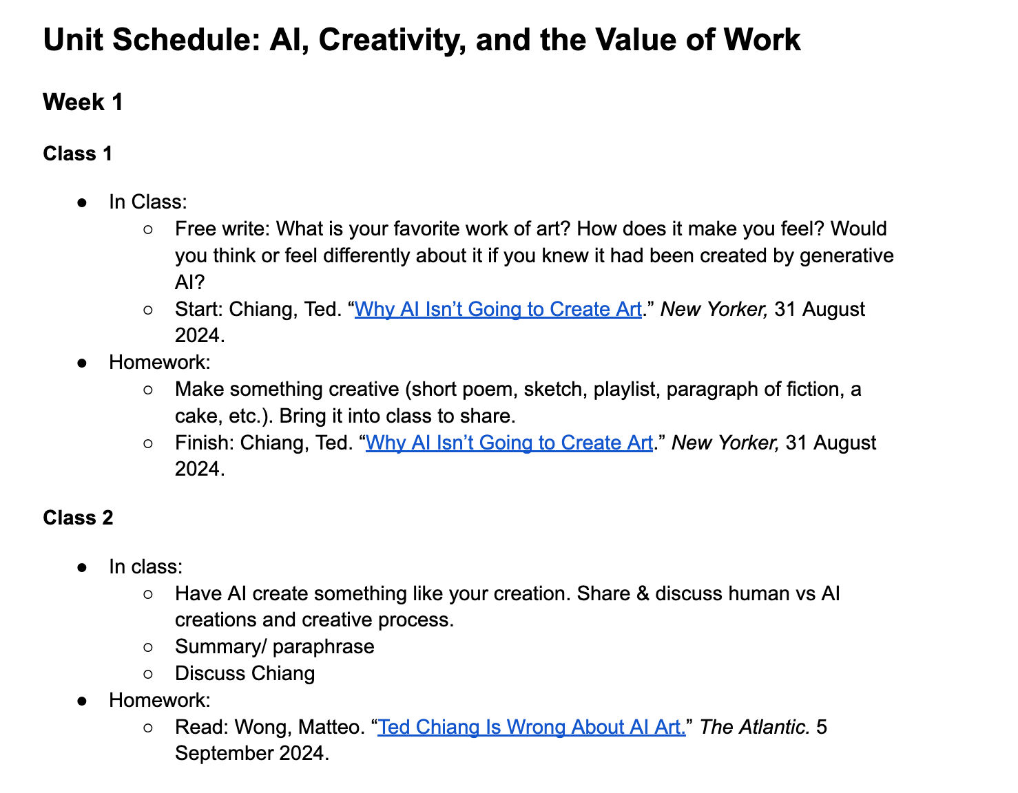 Krystyna Michael classroom artifact 1