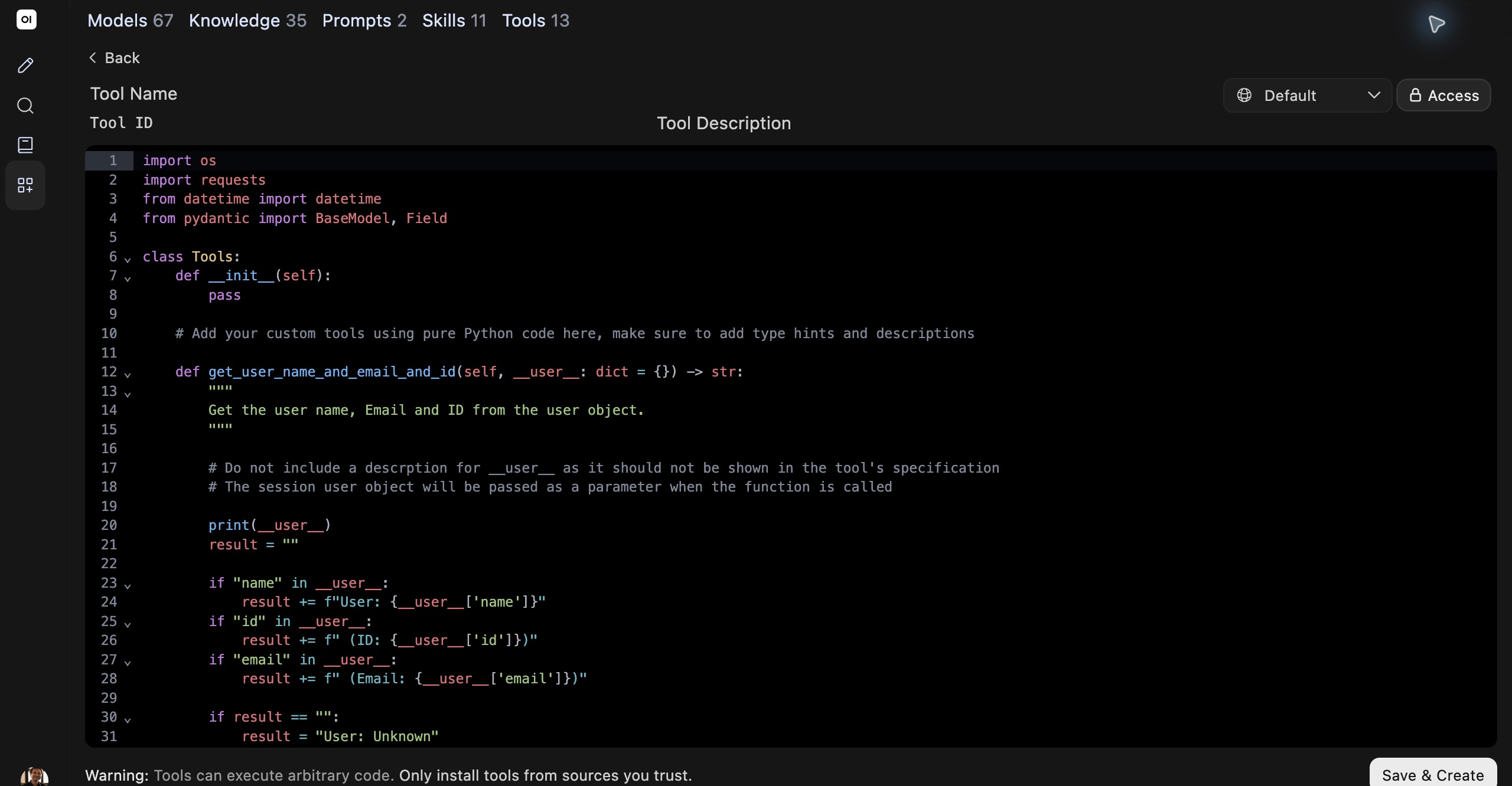 Actual full page reference for Create Revised Tool